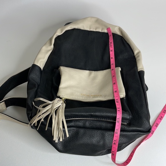 Steve Madden Faux Leather Back and Cream Backpack - Picture 13 of 13